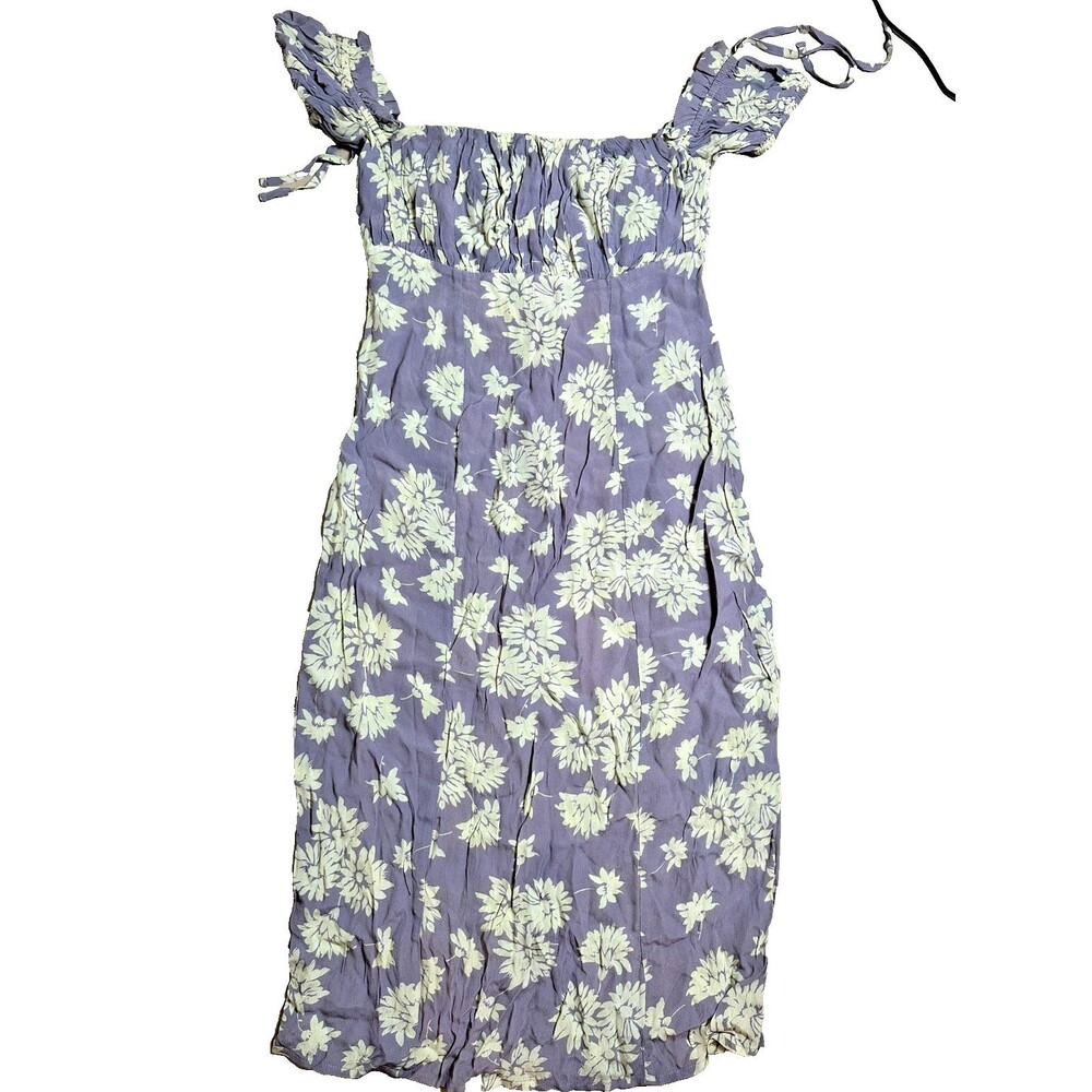 Floral Midi Dress Romantic Garden Empire Waist Bridgerton English Country S/M